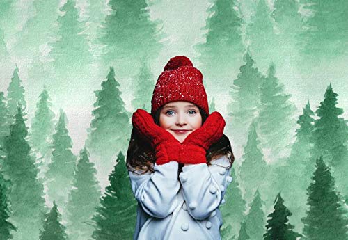 Allenjoy Green Oil Painting Forest Backdrop Nature Watercolour Tree Christmas Party Photography Backdrop Kids Newborn Baby Portr