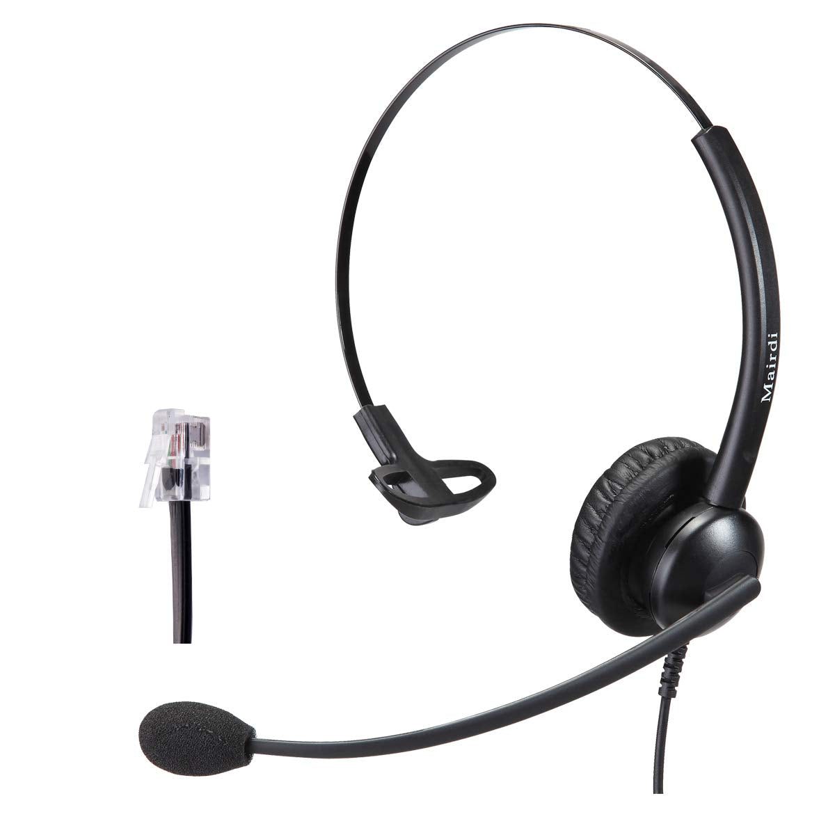 Mairdi Telephone Headset With Noise Canceling Microphone & His Cable For Avaya Ip 1608 1616 9601 9608 9611 9611G 9620 9621 9640