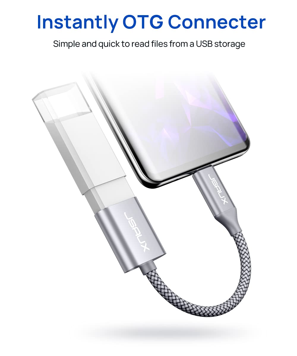 Jsaux Usb C To Usb Adapter [2 Pack], Usb Type C Male To Usb 3.0 Female Otg Cable Thunderbolt3 To Usb Adapter Compatible With Mac