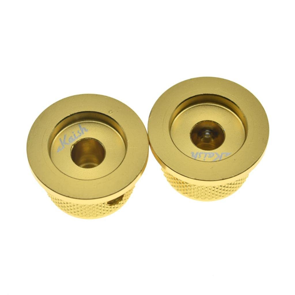 Kaish 3Pcs Aluminium Potentiometer Knobs 1/4 Universal Top Hat Knobs Bell Control Knob With Set Screw For Guitar/Bass/Amps/Pream
