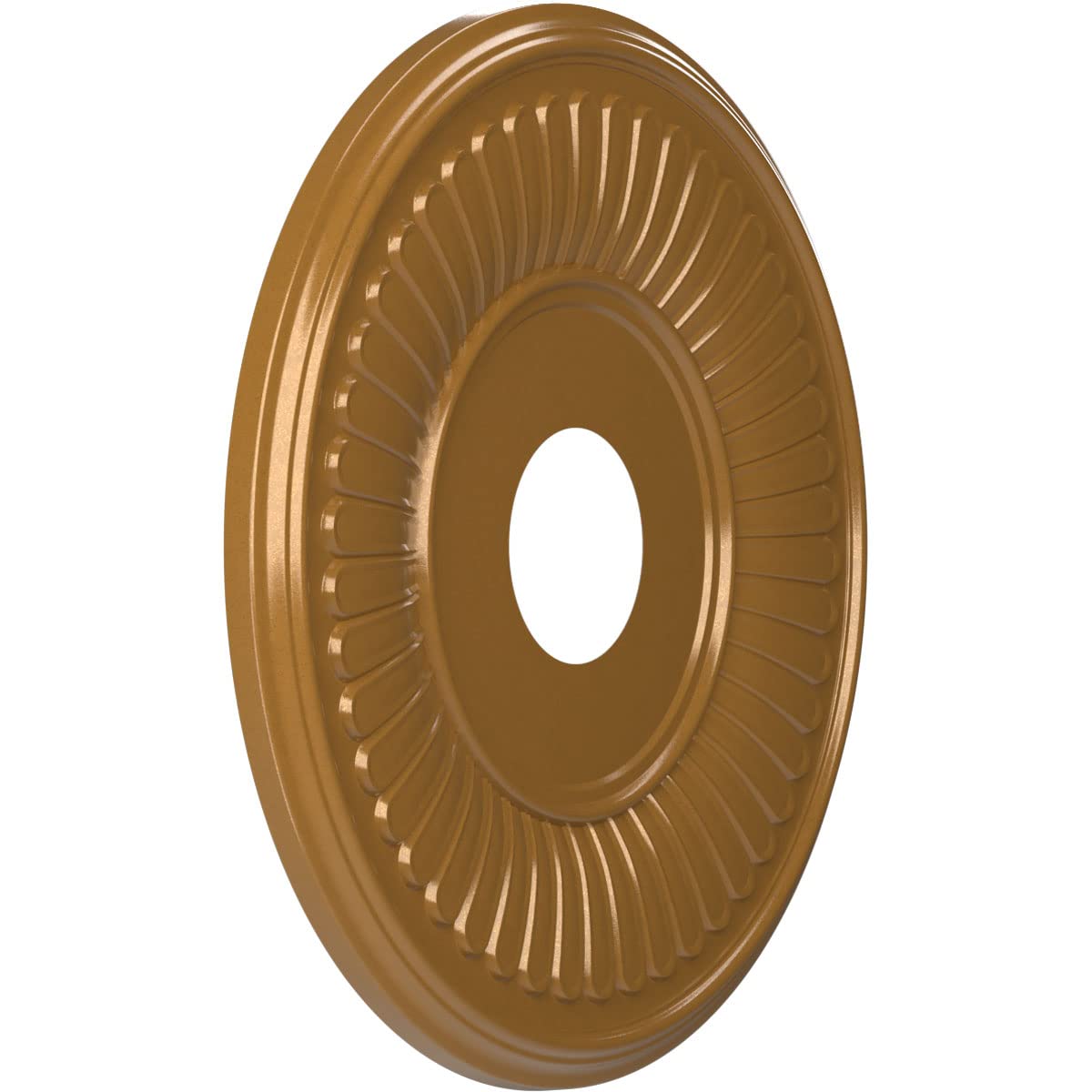 Ekena Millwork Cmp16Bedvg Berkshire Thermoformed Pvc Ceiling Medallion (Fits Canopies Up To 7), 16Od X 3 1/2Id X 1P, Universal A