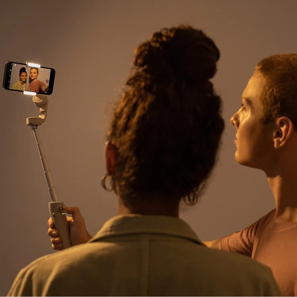 IMYHOO Fill Light Phone Clamp Magnetic Adjustable Brightness Color Temperature for DJI Osmo Mobile 6/OM 5/OM 4 SE/OM 4 Grey Plastic