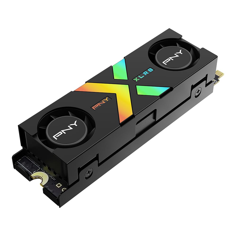 Pny Cs3150 Xlr8 Gaming Epic-X Rgb 1Tb Pcie Gen5 X4 Nvme M.2 Ssd With Rgb Dual Fan Heatsink - Microsoft Directstorage Compatible