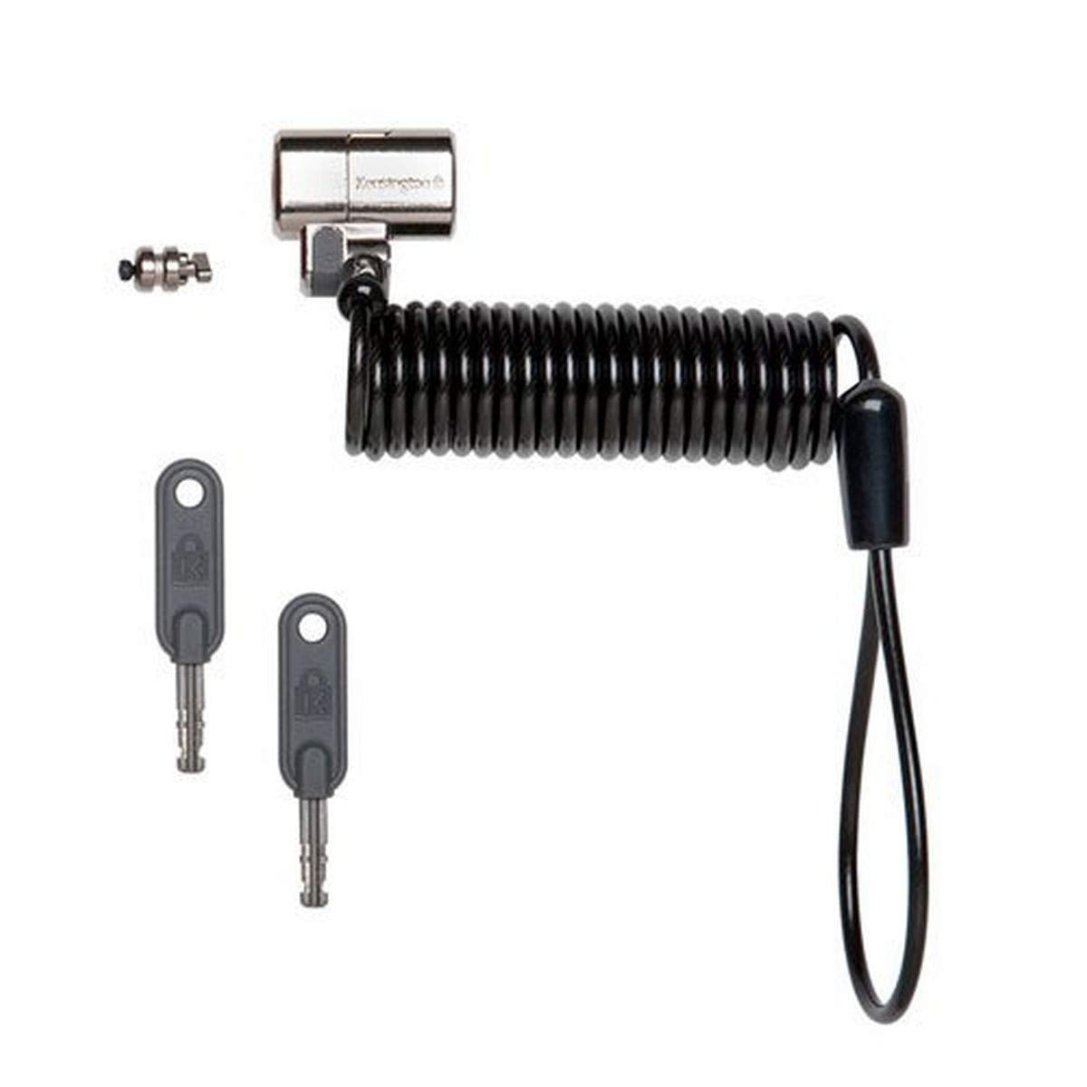 Kensington K64699Us Clicksafe Portable Keyed Laptop Computer Lock,Black, Silver