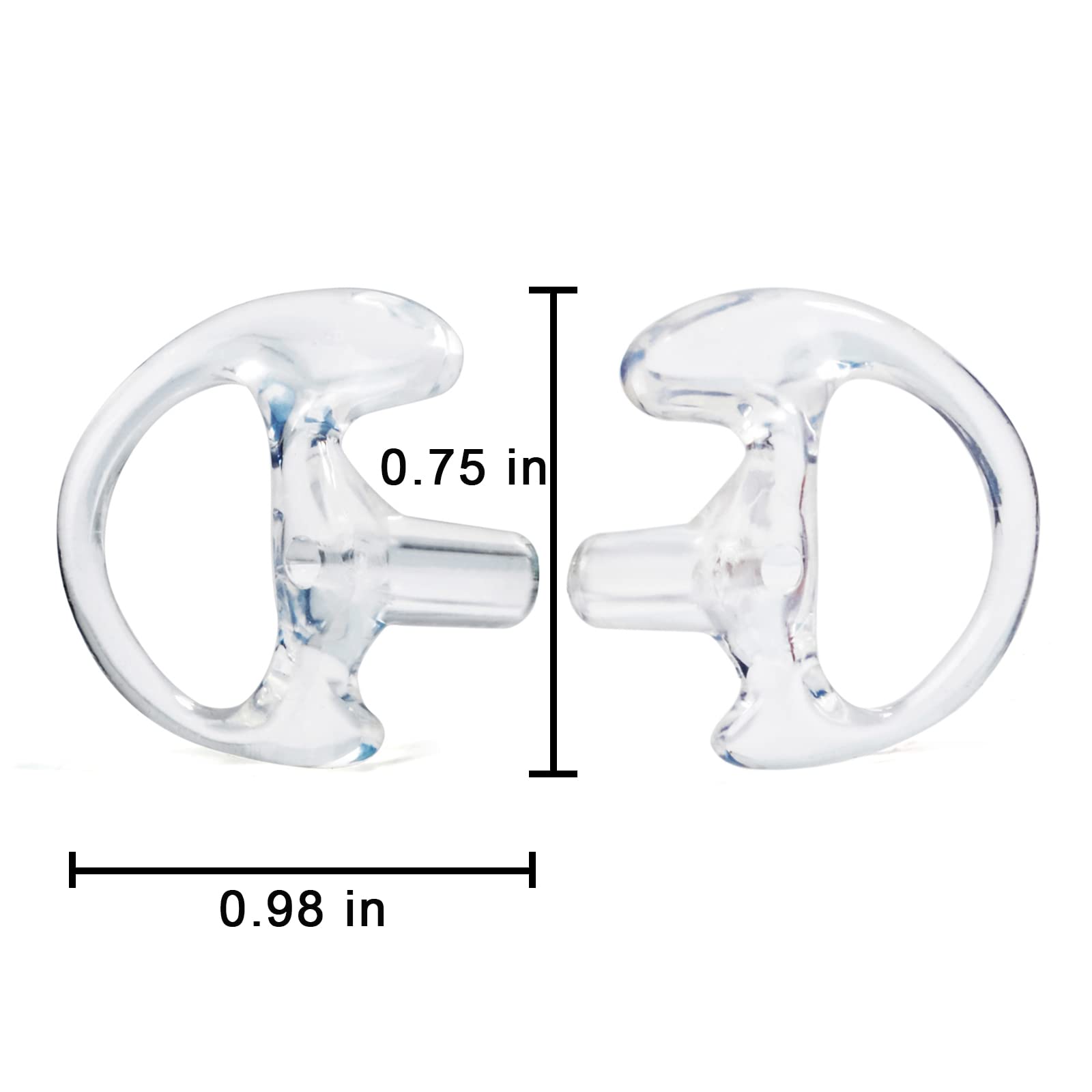 Twayrdio Medium Size Earbud Ear Mold Earmold Replacement For Walkie Talkie Earpiece Surveillance Headset Acoustic Coil Tube Audi