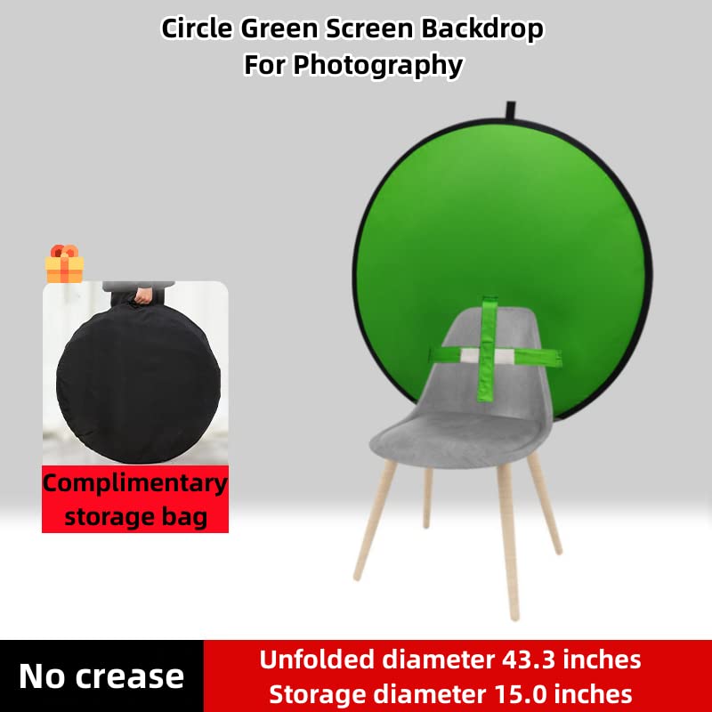 Portable Green Screen Backdrop, Collapsible Webcam Background, Green Screen Chroma Key For Video Chats, Zoom, Online Video Meeti