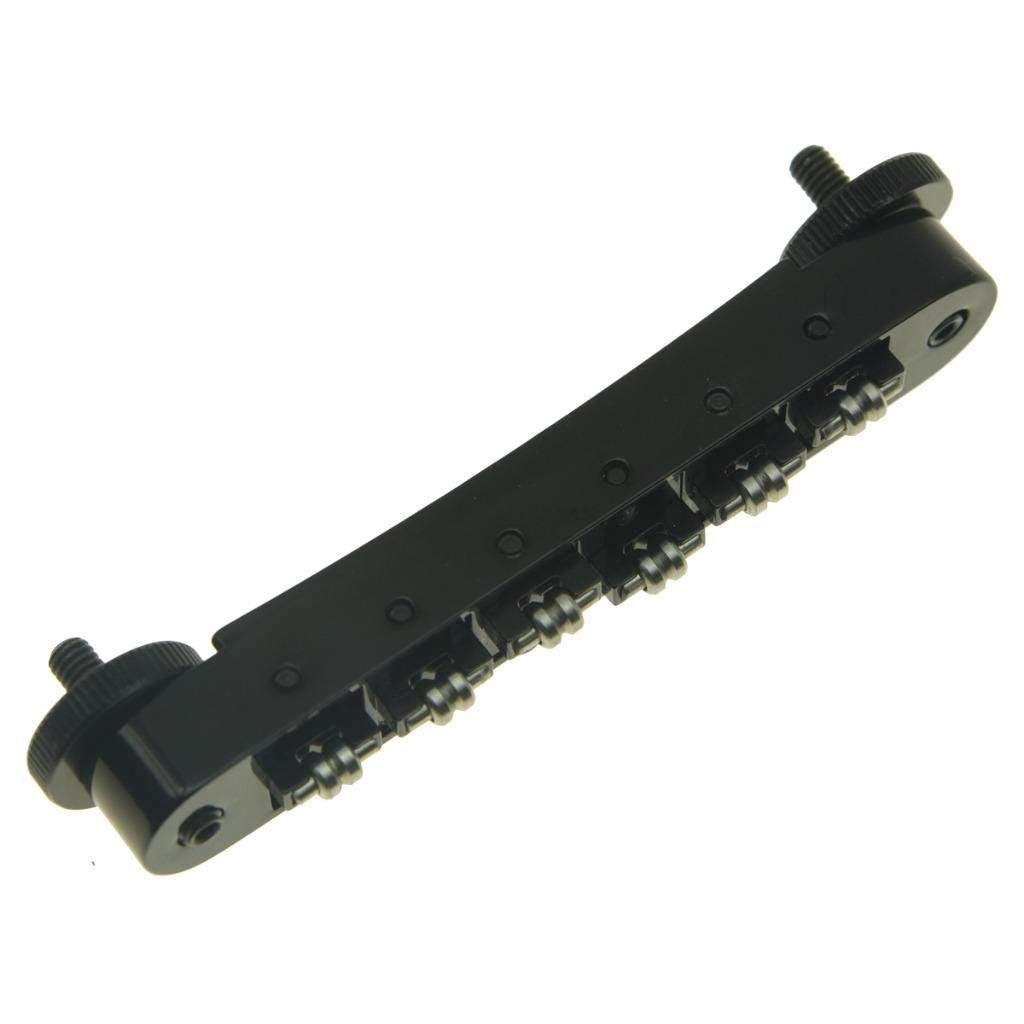 Dopro Black Guitar Roller Saddle Bridge Tune O Matic Bridge For Usa Les Paul,Sg,Es Dot,Gretsch Bigsby T O M With M4 Posts