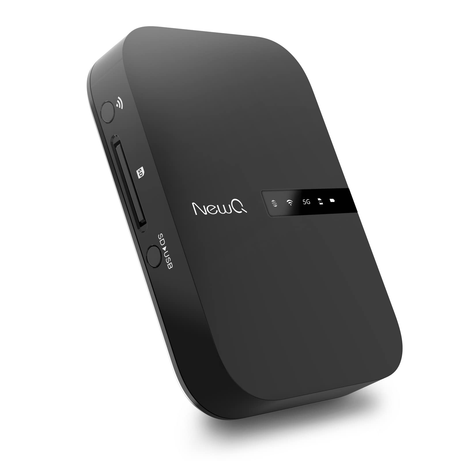 Newq Filehub Ac750 Travel Router: Portable Hard Drive Sd Card Reader & Mini Wifi Range Extender For Travel | Wireless Access Ext