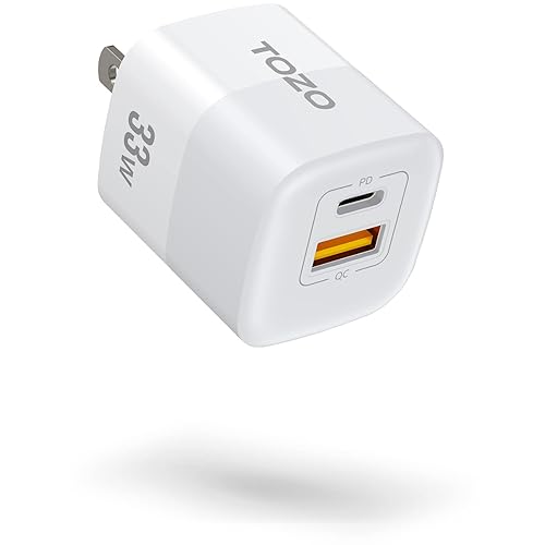 Tozo C3 Usb C 33W Compact Fast Wall Charger Pd Power Adapter 2 Ports Compatible For Usb C Iphone14/13/12/Pro/Pro Max,Samsung S22