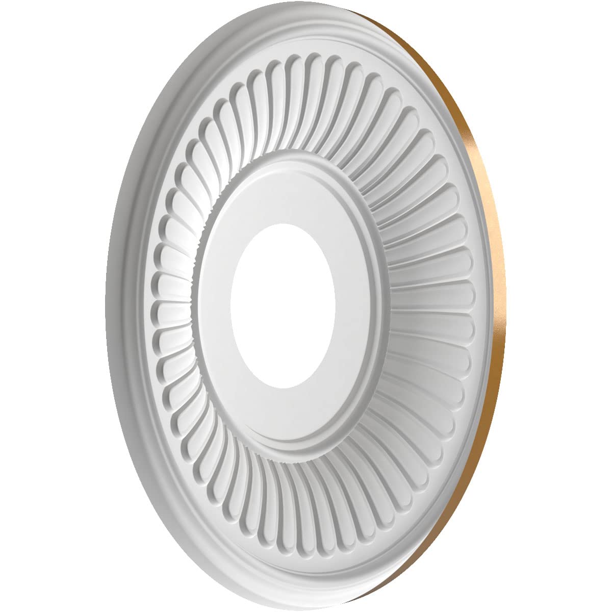 Ekena Millwork Cmp13Bedvg Berkshire Thermoformed Pvc Ceiling Medallion (Fits Canopies Up To 5 3/4), 13Od X 3 1/2Id X 3/4P, Unive