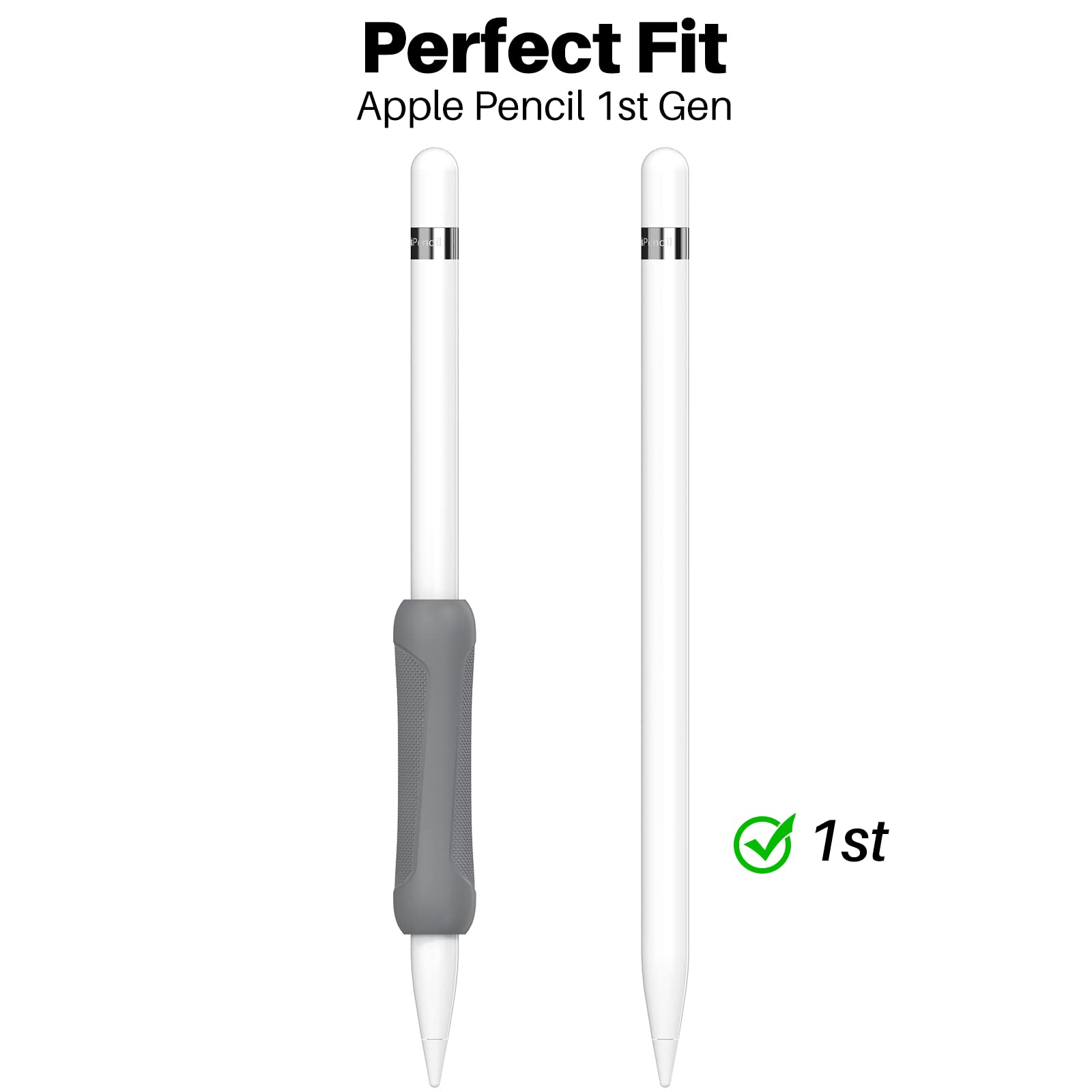 Niutrendz 3 Pack Silicone Grip For Apple Pencil 1St Generation Accessories Ergonomic Design Sleeve Protective Case Cover Holder