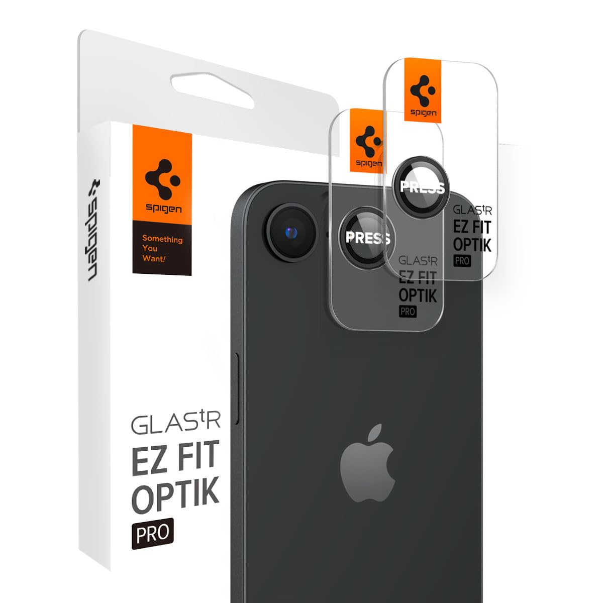 Spigen Camera Lens Screen Protector [GlasTR Optik Pro] designed for iPhone 16e - Black [2 Pack]