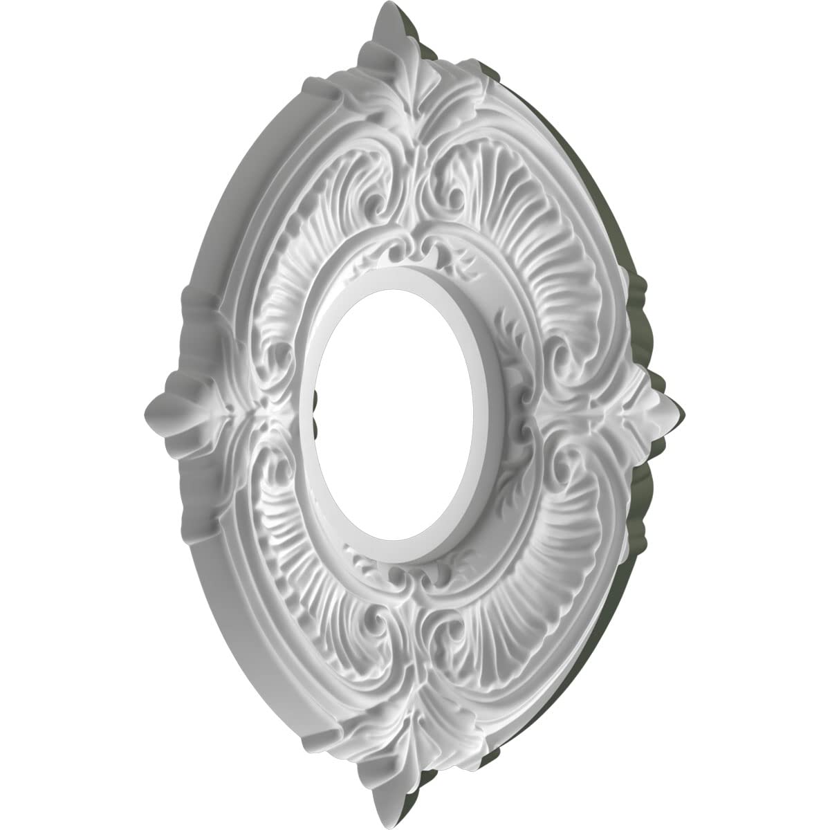 Ekena Millwork 10''Od X 3 1/2''Id X 3/4''P Attica Thermoformed Pvc Ceiling Medallion (Fits Canopies Up To 4 1/8''), Ultracover S