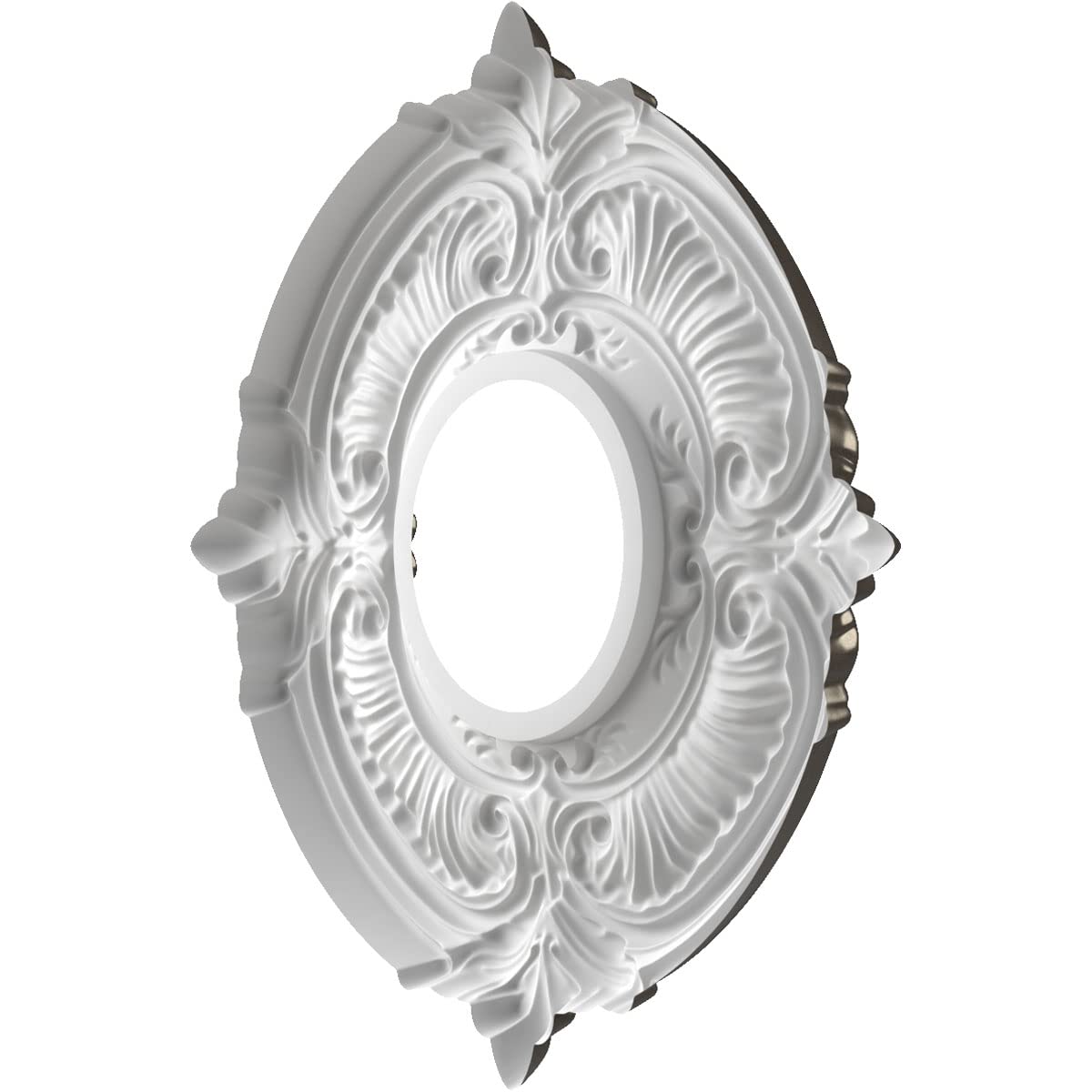 Ekena Millwork Cmp10Atcch Attica Thermoformed Pvc Ceiling Medallion (Fits Canopies Up To 4 1/8''), 10''Od X 3 1/2''Id X 3/4''P,