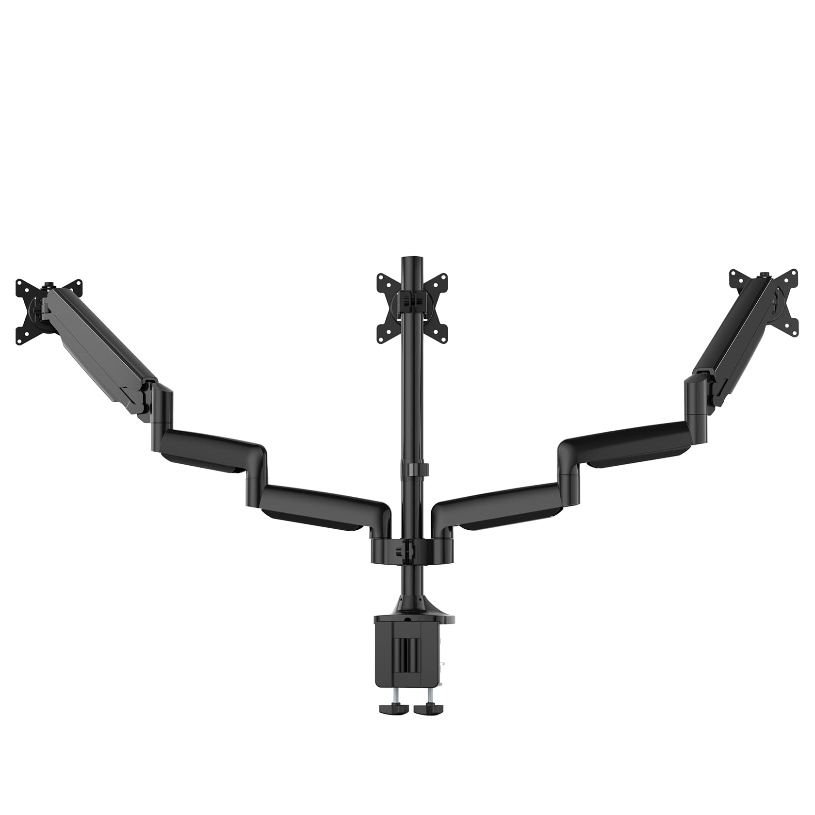 Upgravity Triple Monitor Stand, 3 Monitor Desk Mount For Three Computer Screens Up To 32   , Heavy Duty C Clamp Base, Fully Adju