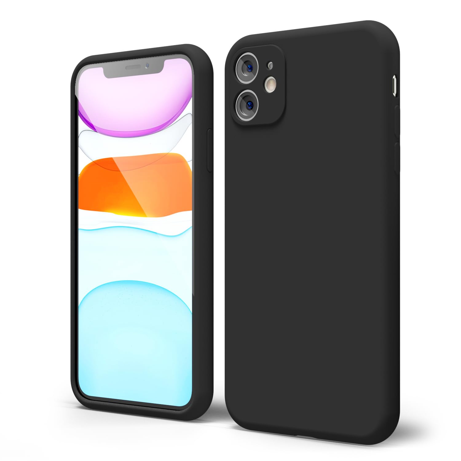 Oakxco For Iphone 11 Phone Case Liquid Silicone, Cute Thin Slim Soft Rubber Tpu Plain Smooth Gel Cover For Women Girl Aesthetic