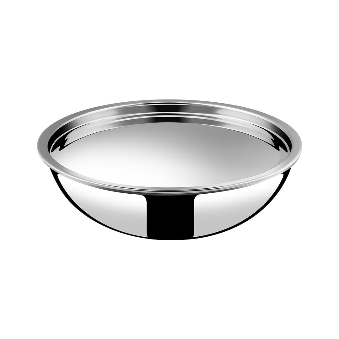 ULTRA Triply Tasla 24cm (2.7L)  Heavy Duty| 304 FoodGrade Stainless Steel Cookware with 0.6mm SS Lid | Fast Heating, Prevents 