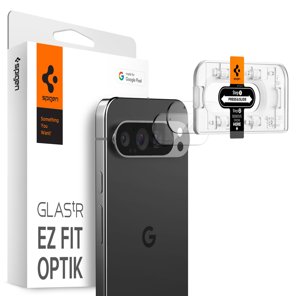 Spigen Camera Lens Screen Protector [GlasTR EZ Fit Optik] Designed for Google Pixel 9 Pro [Case Friendly] - 2 Pack