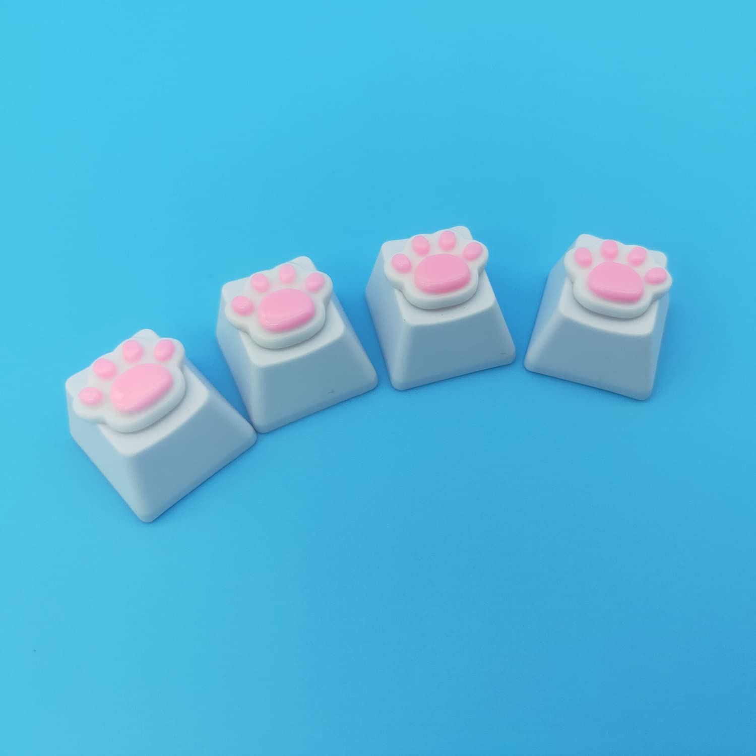 Yupyay 4 Pack Custom Oem R4 Keycaps Pbt Mechanical Keyboard Keycaps Cute Cat Paw Key Cap Kawaii Gaming Keycaps For Mechanical Ke