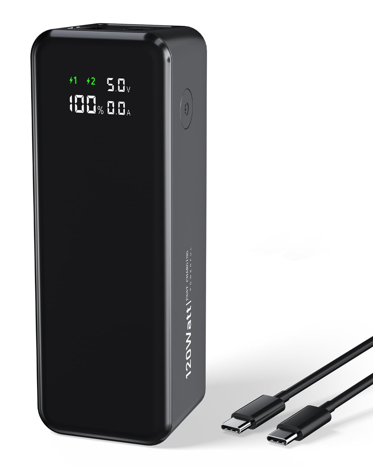 120W Power Bank, 27000mAh High Capacity Laptop Portable Charger, 99Wh, Smart Digital Display, Fast Recharging, 3 in 1 Portable P