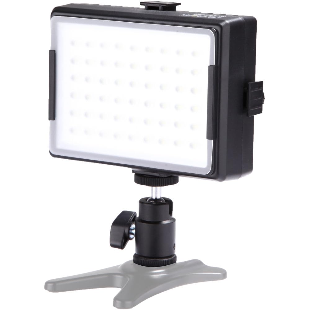 Sevenoak Sk Led54T On Camera Led Light Panel With 54 High Power Led'S, Adjustable Color Temperature, Ball Head, And Color Gels