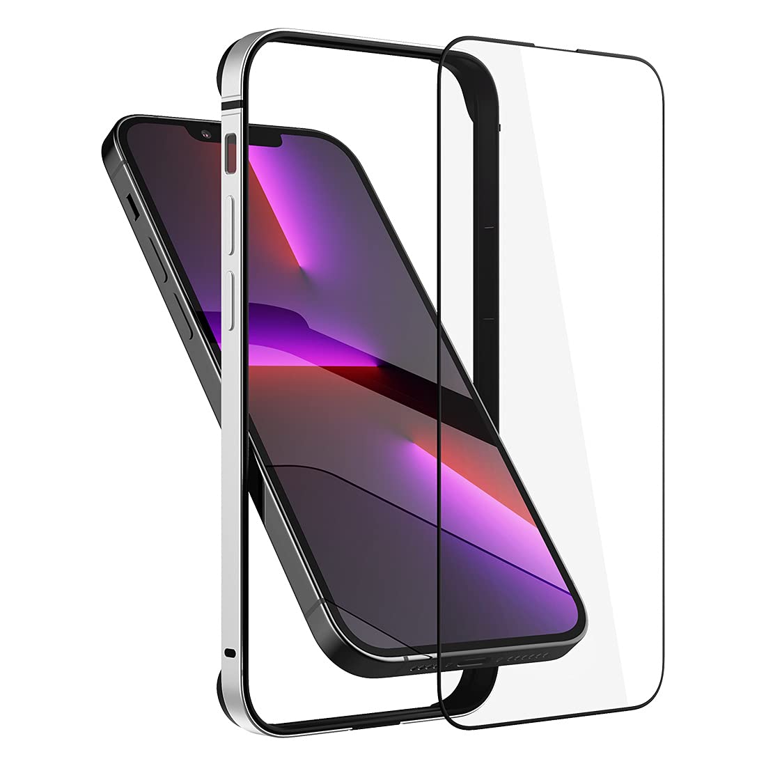 Slim Metal Bumper Case Compatible With Iphone 13 Pro Max/14 Plus, Metal Bumper Cover With Soft Tpu Inner [No Signal Interference