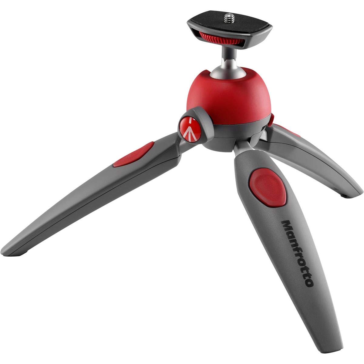 Manfrotto Pixi Evo 2 Section Aluminum Mini Tripod, Red