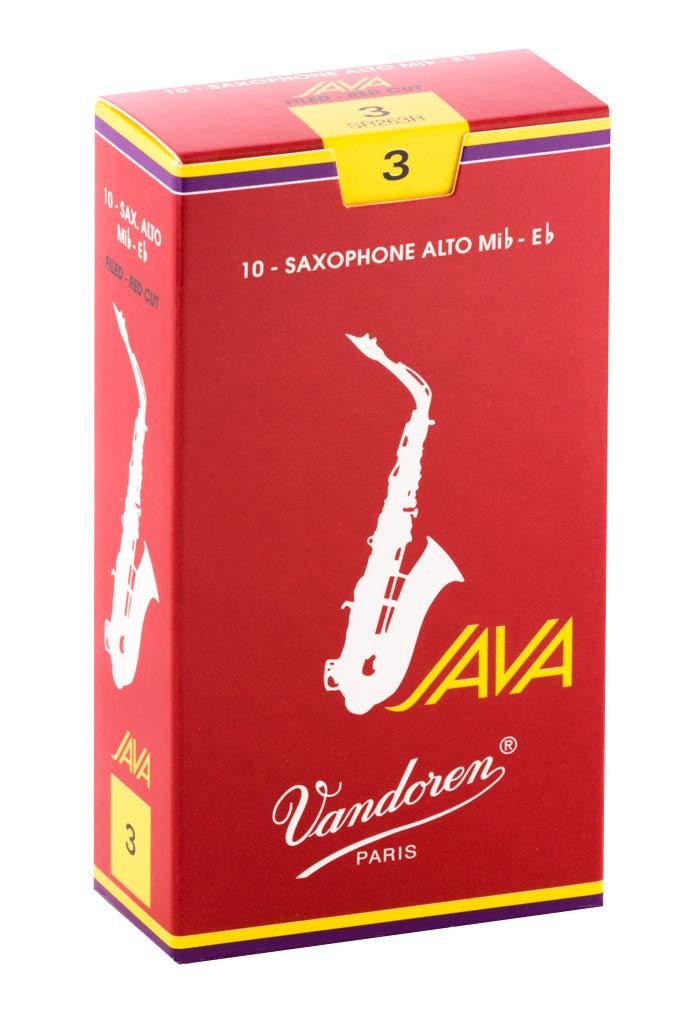 Vandoren Sr263R Alto Sax Java Red Reeds Strength 3; Box Of 10