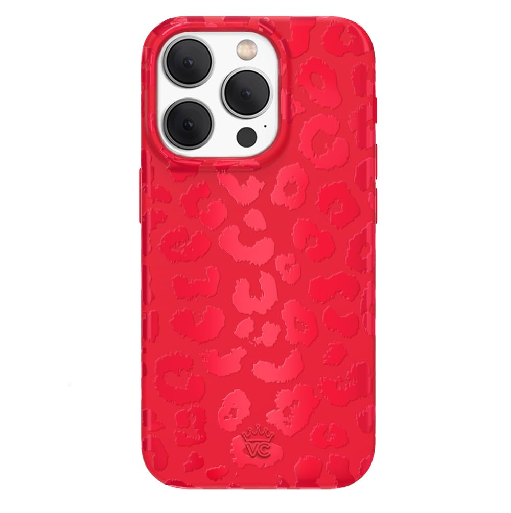 Velvet Caviar Compatible With Magsafe Iphone 15 Pro Case   Red Leopard Cheetah Print