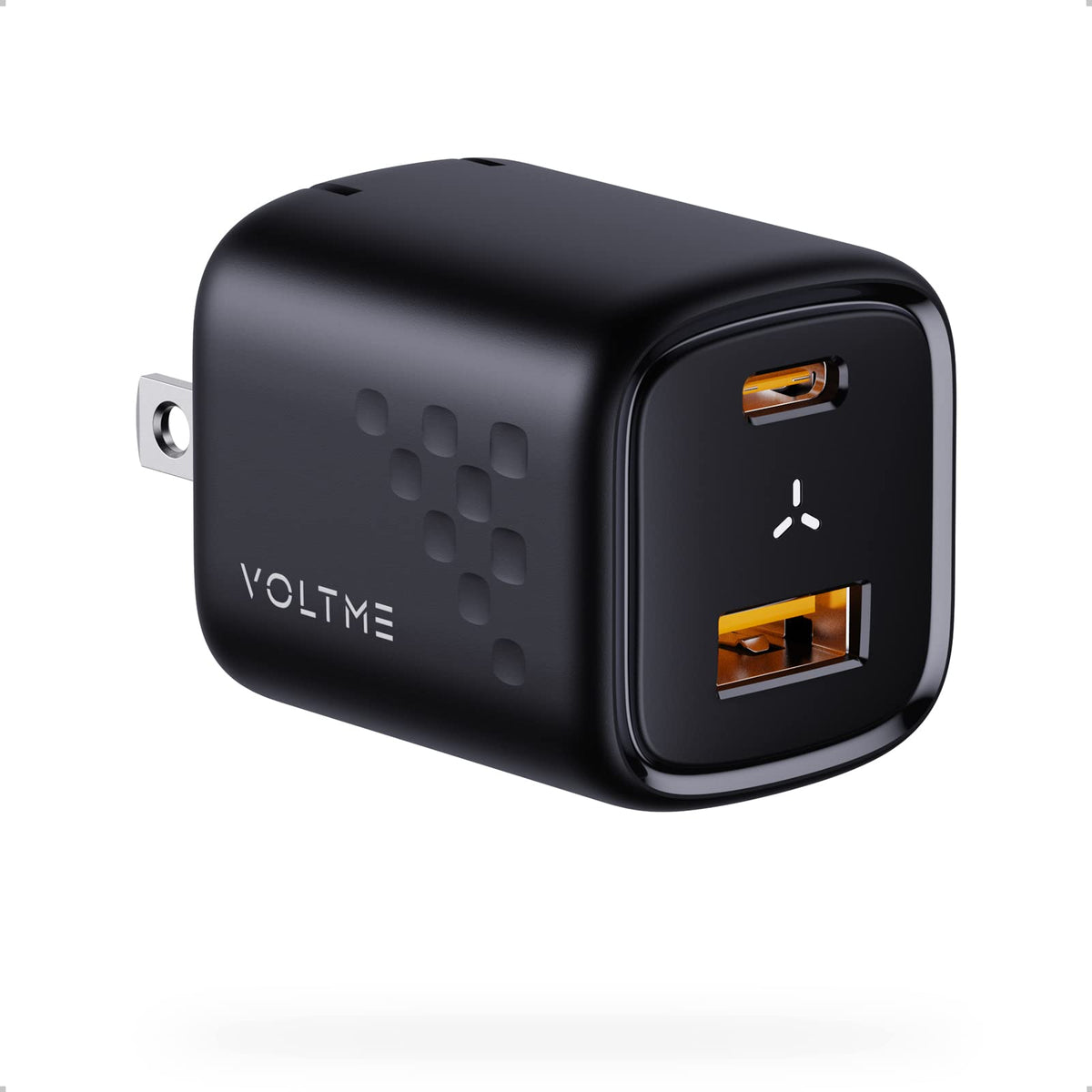 Voltme Usb C Charger, 30W Gan Charger, Dual Port Compact Fast Wall Charger With Foldable Plug For Iphone 14 13 12 11 Pro Max, Ga