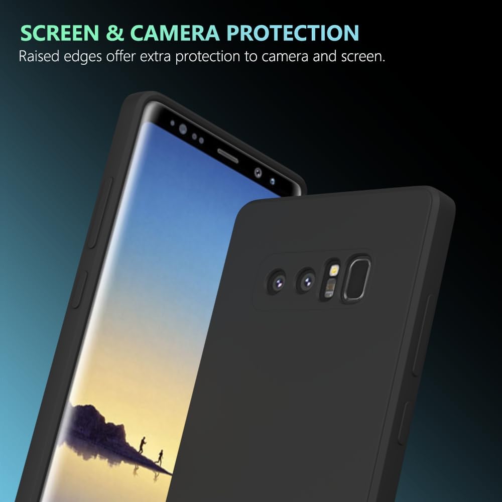 Wogroo For Samsung Galaxy Note 8 Case Black, Scratch Resistant With Soft Touch, Slim Thin Phone Cover For Samsung Galaxy Note 8