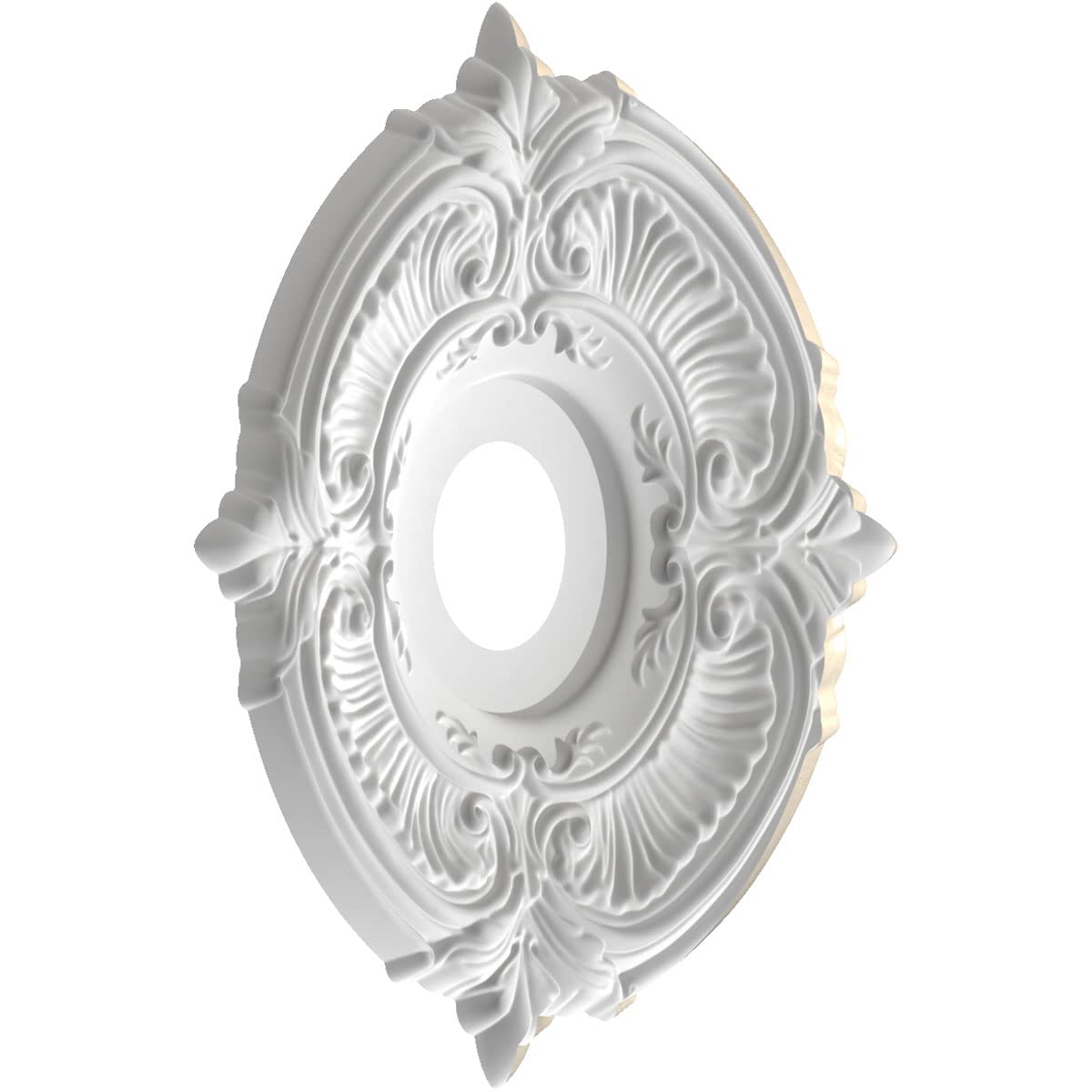 Ekena Millwork Cmp16Atepe Attica Thermoformed Pvc Ceiling Medallion (Fits Canopies Up To 5 5/8''), 16''Od X 3 1/2''Id X 1''P, Un