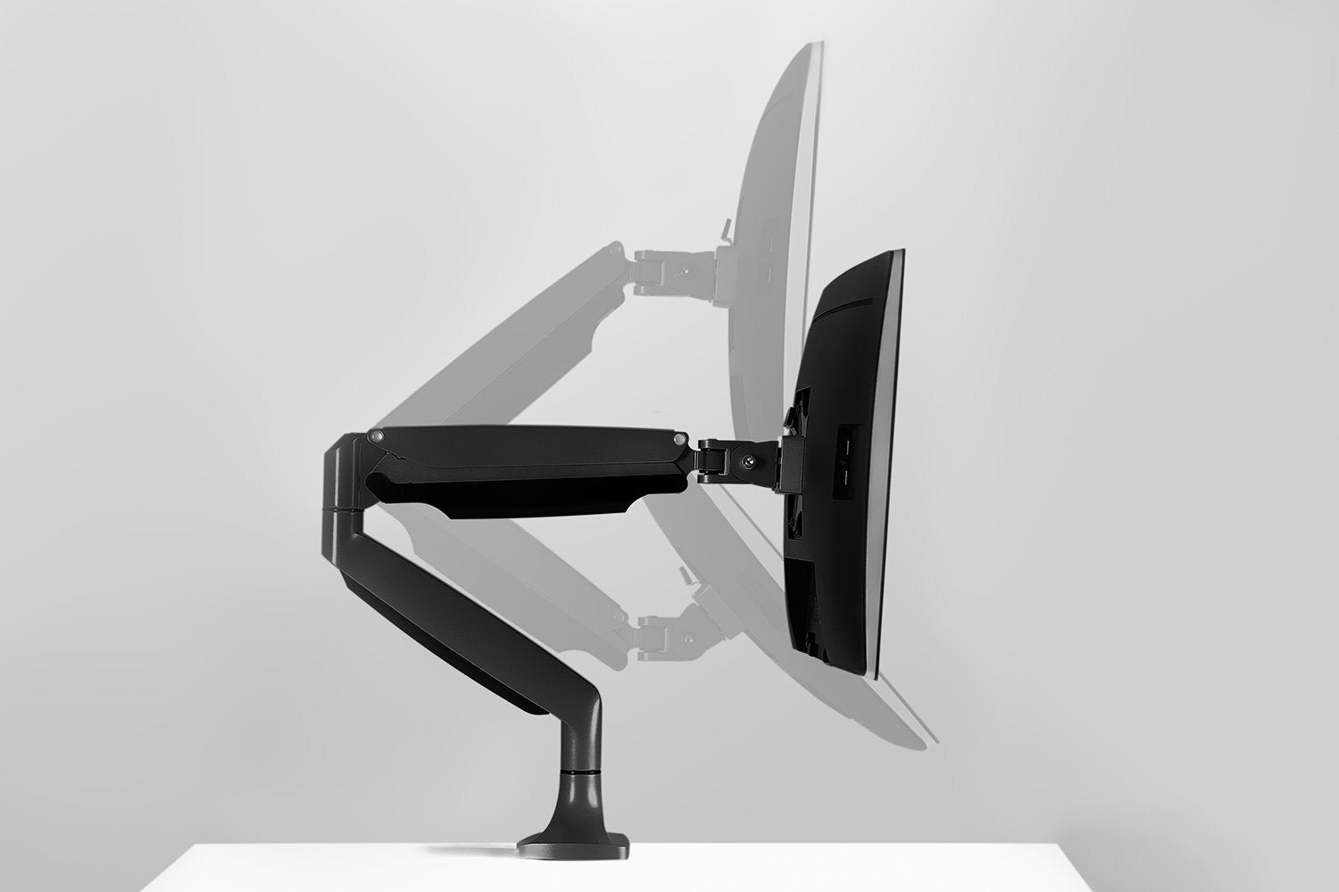 Mount It! Single Monitor Arm Desk Mount | Gas Spring Monitor Arm | Full Motion Articulating Height Adjustable | Fits 21 22 23 24