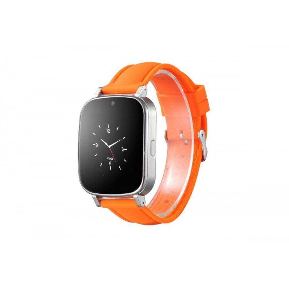 Ek-G4 Montre Connectee Orange Silicone Strap Smart Watch