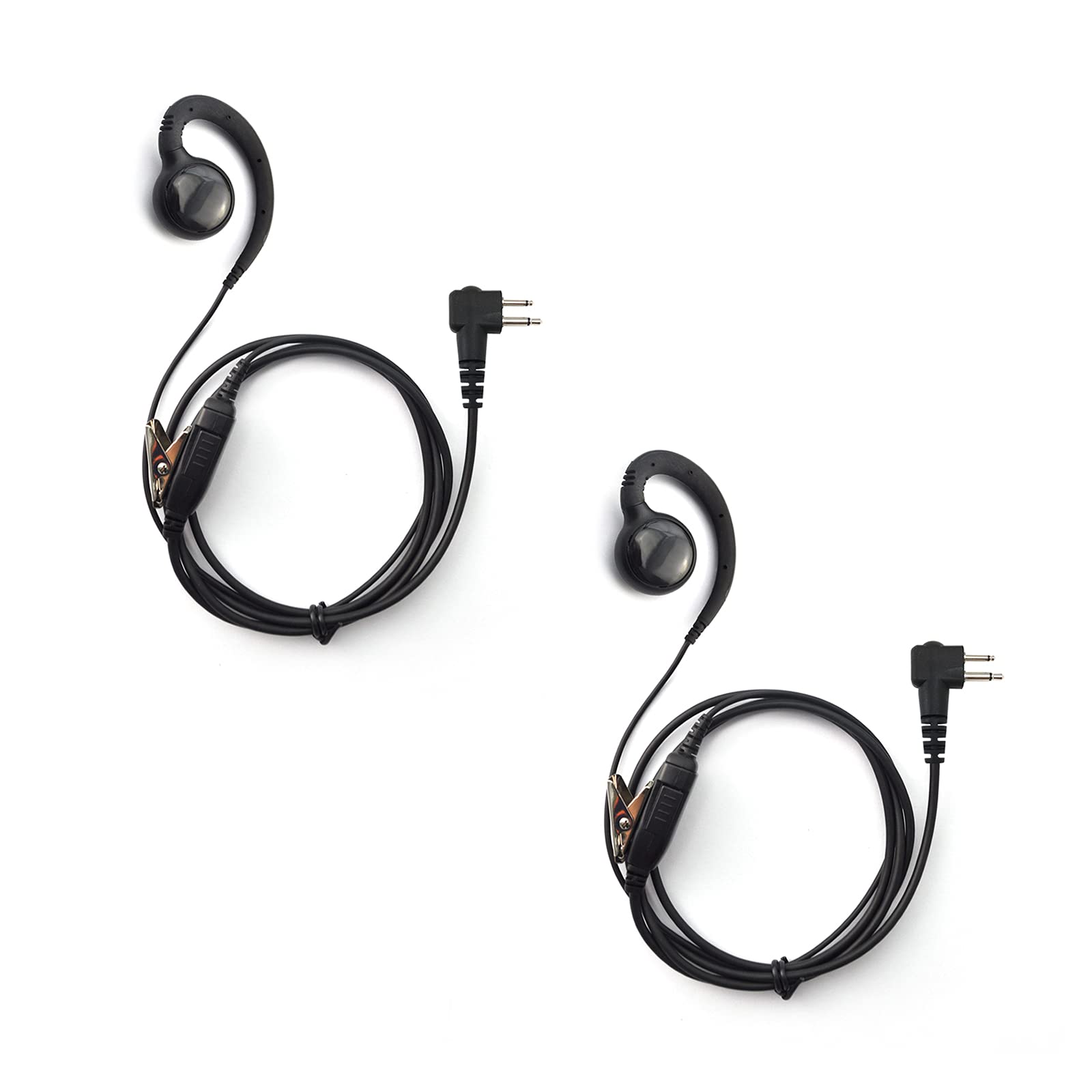 Promaxpower 1 Wire C Shape Swivel Earpiece Headset With Ptt Button Mic For Motorola Two Way Radio Walkie Talkies Cp110, Cp150, C