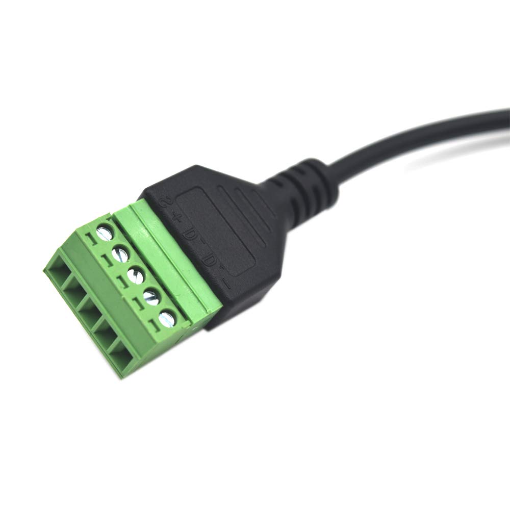 Kework 11.8 Inch Micro Usb Female To 5 Pin Screw Terminal Female Charging And Data Transfer Adapter Connector Converter Extensio