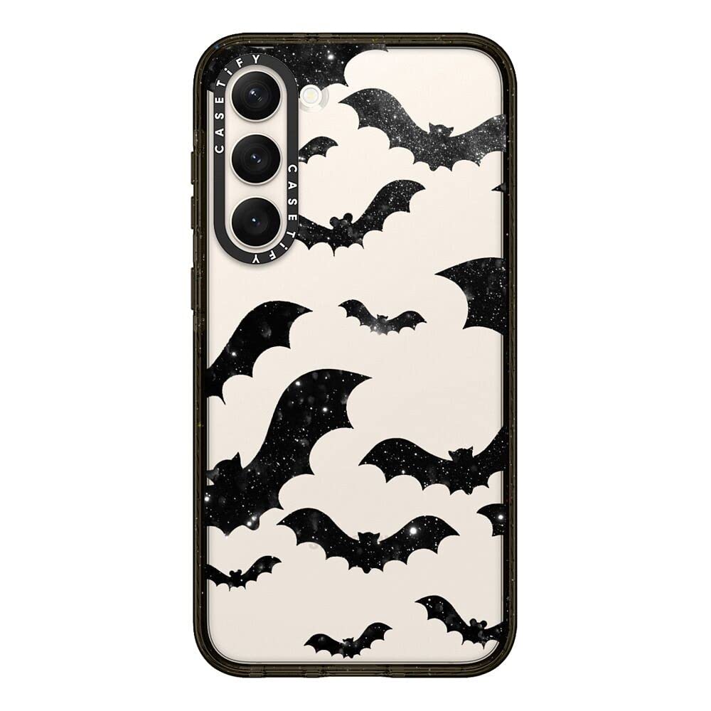 Casetify Impact Samsung Galaxy S23+ Case [4X Military Grade Drop Tested / 8.2Ft Drop Protection]   Bats   Clear Case Halloween