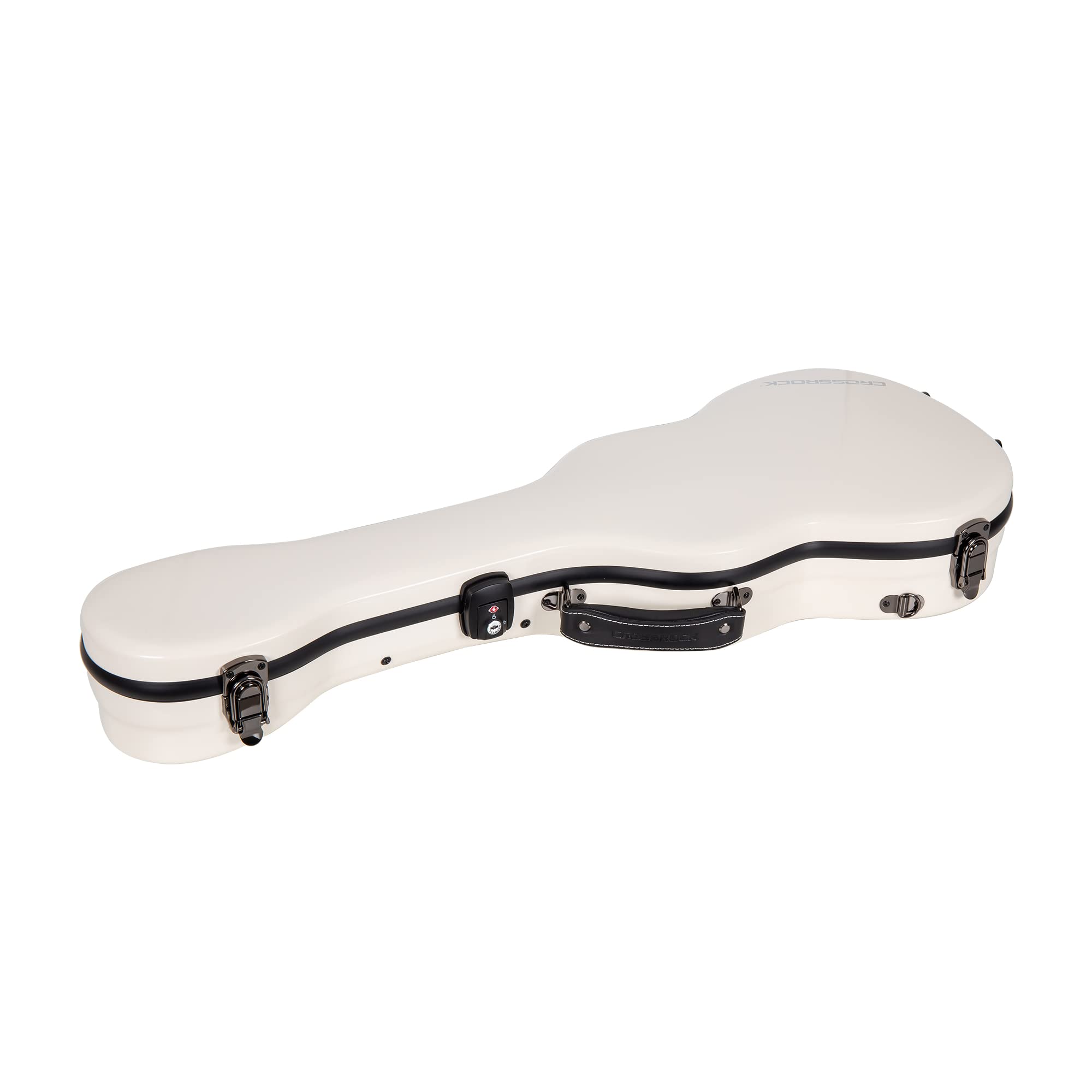 Crossrock Fiberglass Case With Tsa Lock For 30 Baritone Ukulele-Milky White(Crf2020Bumw)