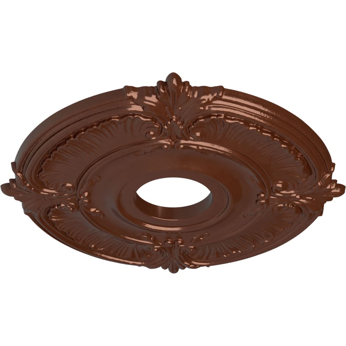 Ekena Millwork Cm18Atcps Attica Ceiling Medallion, 18''Od X 4''Id X 5/8''P (Fits Canopies Up To 5''), Hand Painted Copper Penny