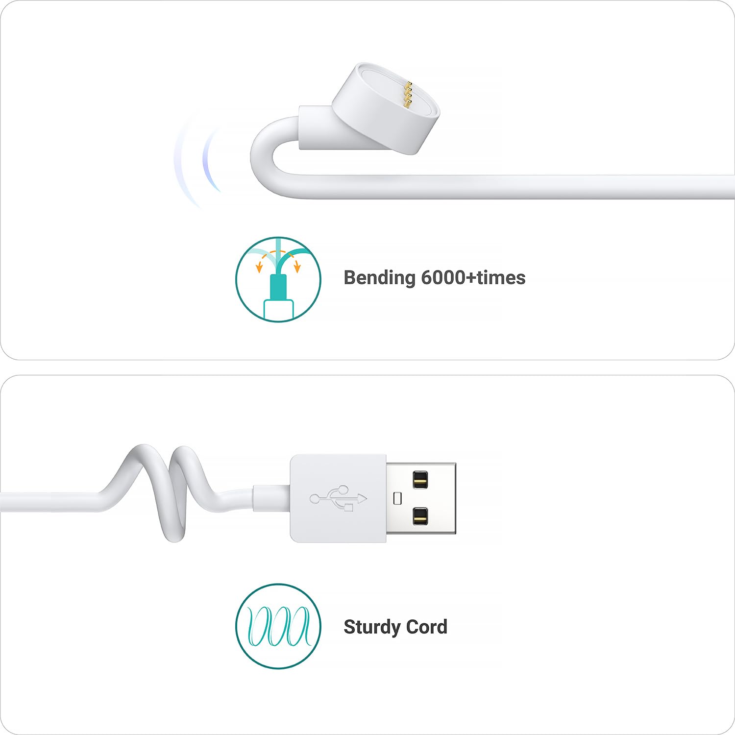 Tusita 10Ft Power Cord Compatible Google Nest Cam Outdoor Or Indoor Camera   White, 3M