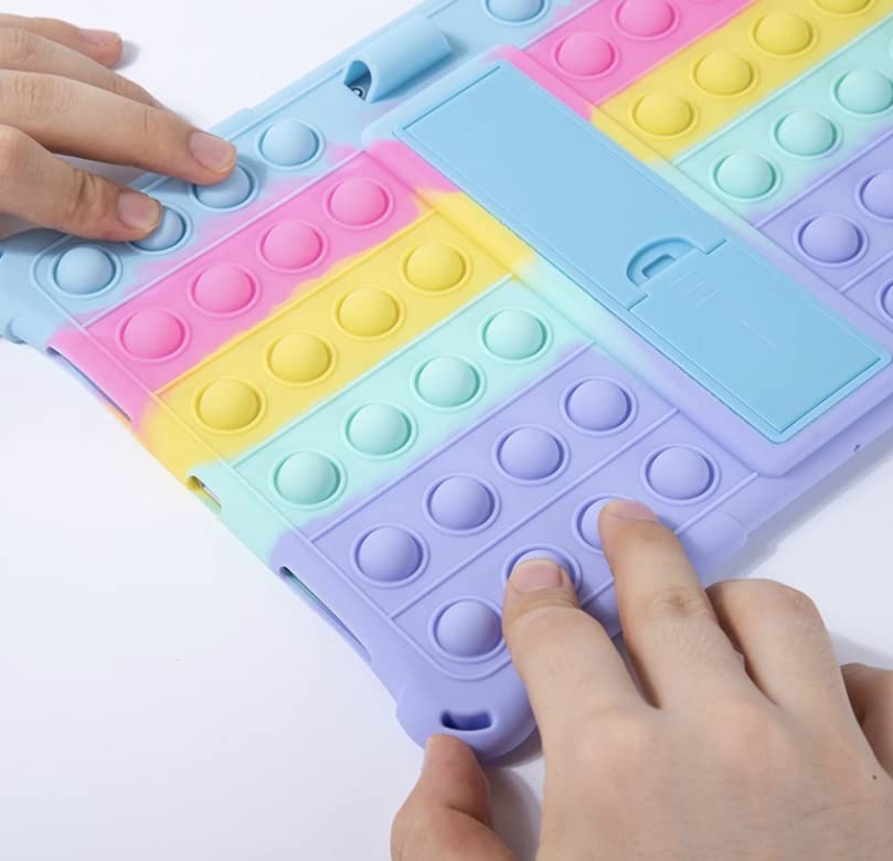 Kids Case For Ipad 5Th 6Th Generation 2017/2018 9.7'' Case Girls Boys, Ufainei Fidget Push Bubble Tablet Case With Kickstand, Sh