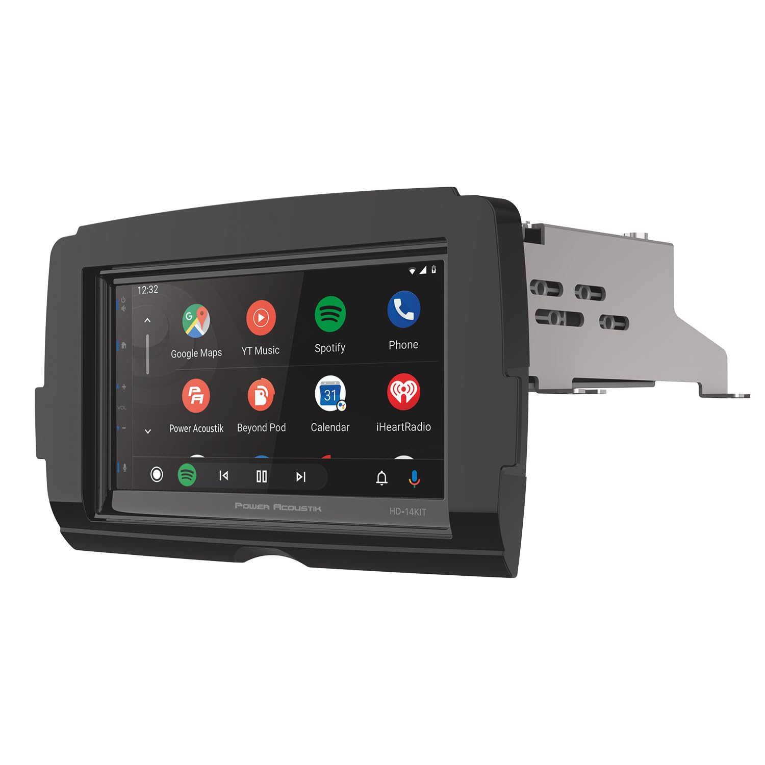 Power Acoustik Hd 14Kit, Harley Davidson 7 Inch Apple Carplay Android Replacement Radio For 2014+ Touring Motorcycle, Exact Fit