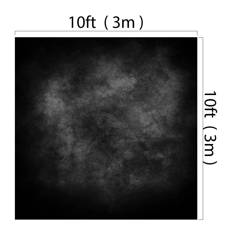 Kate 10X10Ft/3X3M Dark Backdrop Black Abtract Texture Portrait Photo Backgrounds Photography Studio Props