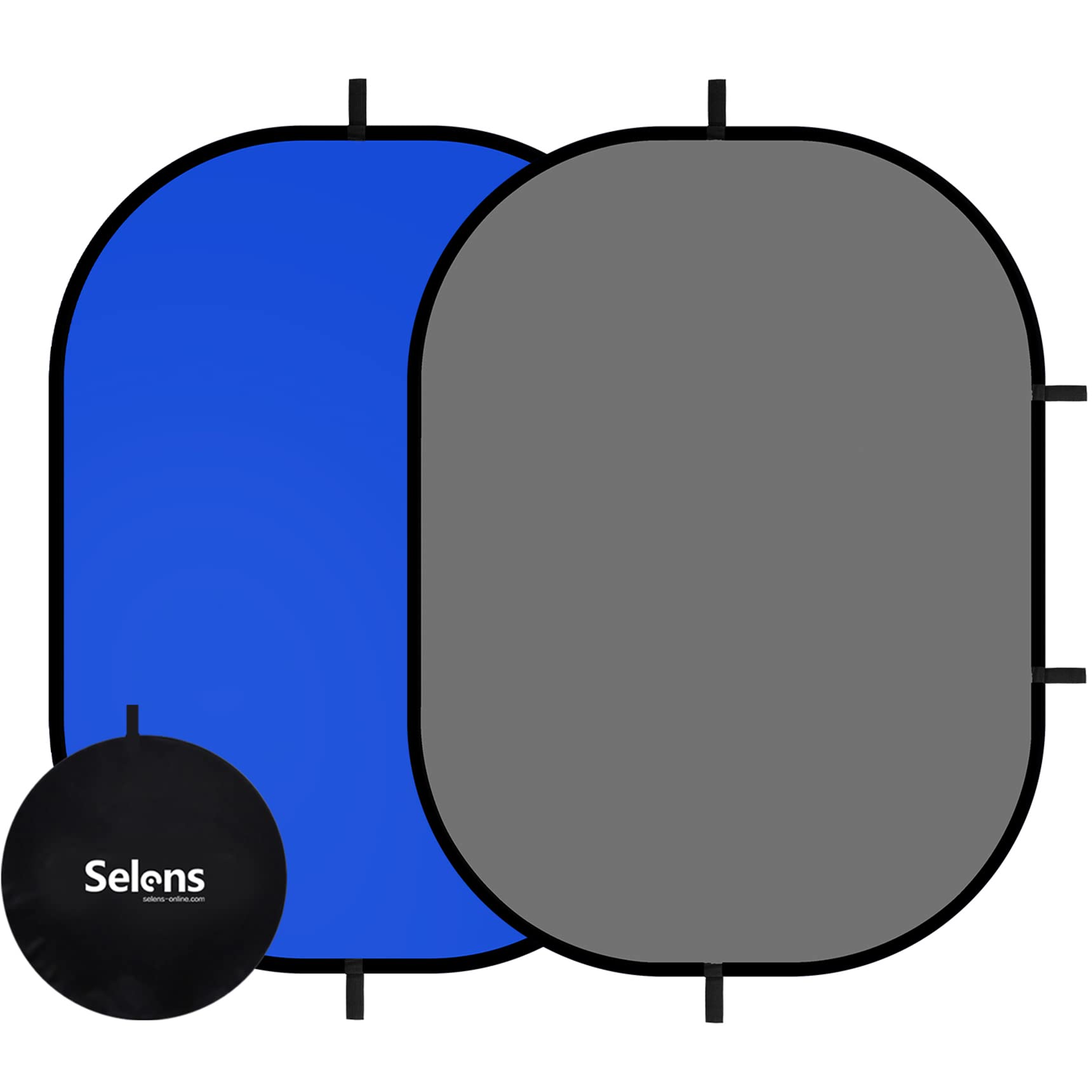 Selens Collapsible Backdrop 59X78.7Inches Pop Up Blue Grey Background With Carrying Bag For Youtube Streaming Photo Studio Portr