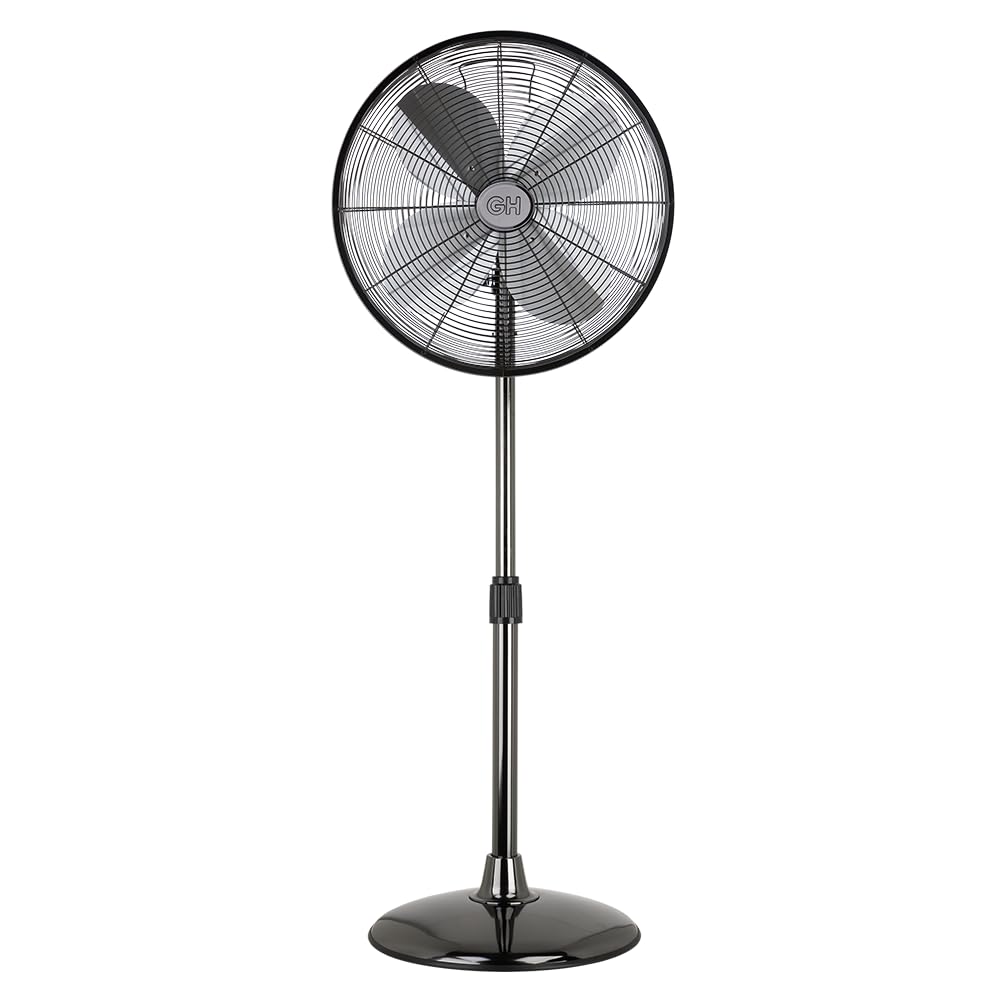 Good Housekeeping (92654-GM) All-Metal 16 Living Dining Conference Room Pedestal Stand Fan with Wide Oscillation, 3-Speed Settin
