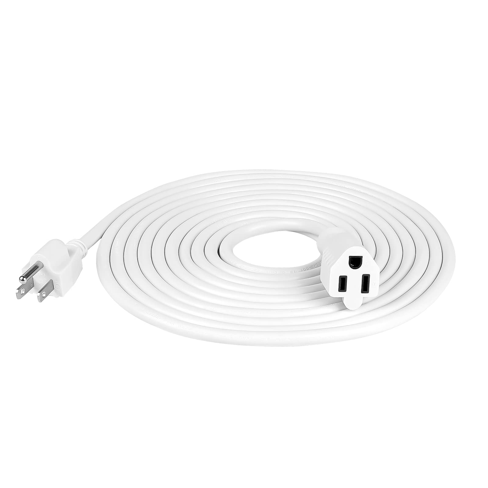 White Outdoor Extension Cord 15 Ft Waterproof