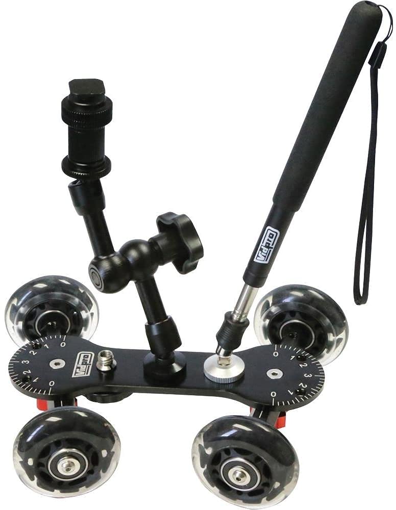 Vidpro Sk 22 Professional Skater Dolly   Rolling Slider For Dlsr Cameras & Camcorders Ideal For Low Level Shooting & Panning 25