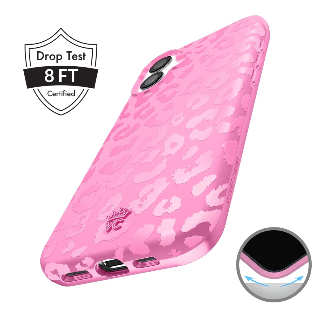 Velvet Caviar For Iphone 16 Plus Case Pink Leopard Cheetah Print [8Ft Drop Tested] Compatible With Magsafe (Hot Pink Leopard)