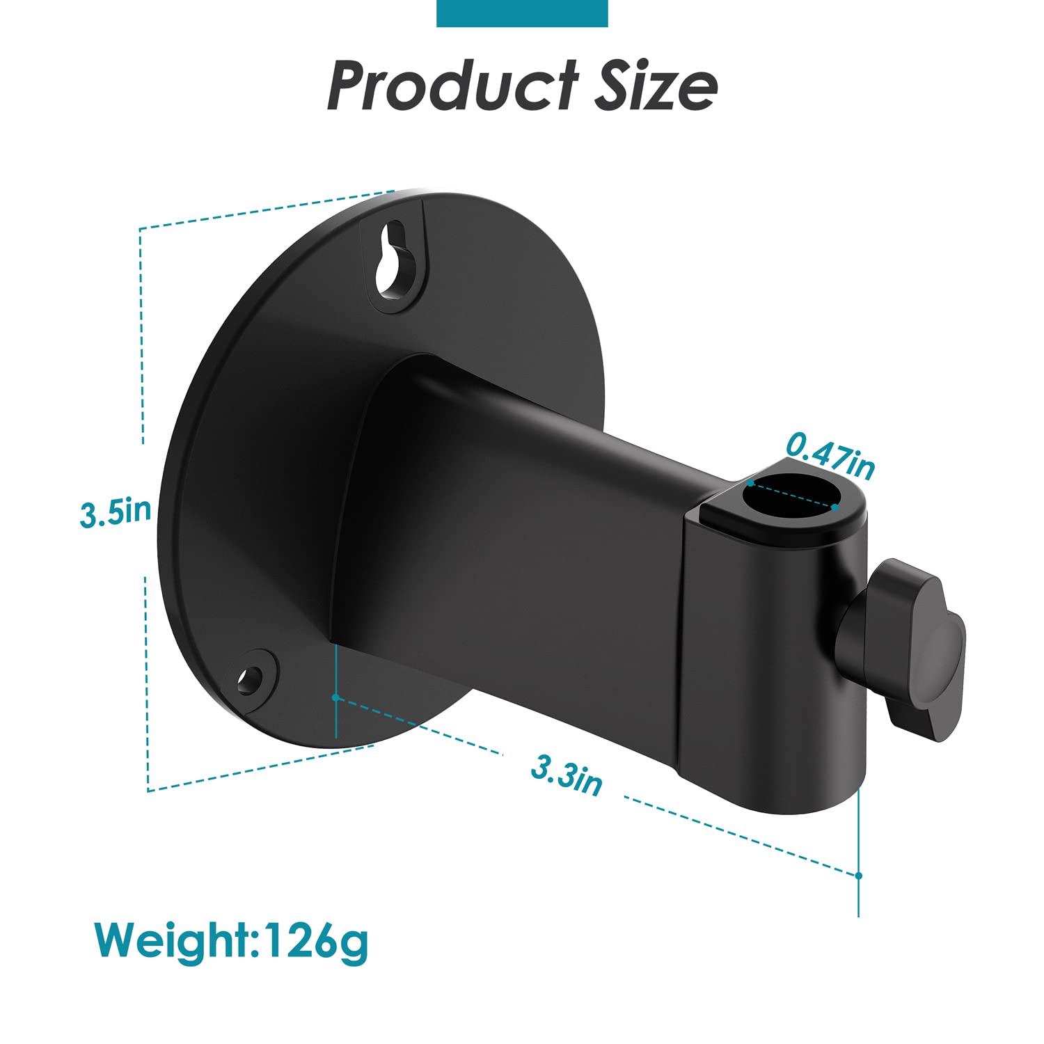 Youshares Wall Mount Boom Arm - Microphone Holder For Stand, Vertical Surface Mount And Freely Swiveling Metal Clip Suitable For