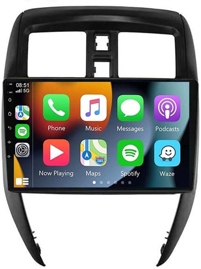 4+64Gb For Nissan Versa Sedan Radio 2015 2019 Android 13 Car Stereo 10'' Touchscreen Wireless Carplay Android Auto Dsp Bluetooth